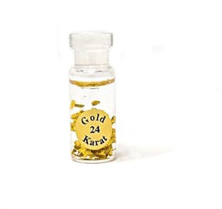 Zenzinger 24 Karat Goldfäschchen zur Dekoration echtes 24 Karat Gold auch für die Reichtumsecke F8 (1,2x3,2cm)
