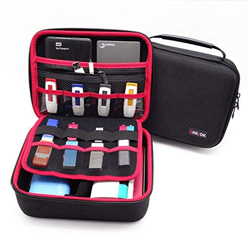 GUANHE 3.5 inch Large HDD USB Flash Drive external hard disk case Cable Organizer Bag Carry Case for usb flash disk/VR / CP1200 / Focusrite scarlett 2i2