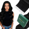 Easyouth Black Tape in Hair Extensions - 18 Inch Human Hair, 40g 20Pcs - Glue in Real Hair Extensions