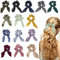 Dadabig 14 Stücke Haargummis mit Schleife, Satin Seide Bowknot Haargummis Pferdeschwanz Halter Schönes Elastisches Bogen Haarband aus Samt Seidenschal Kaninchenohren Form 2 in 1 Design für Frauen