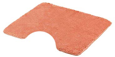 Badematte rutschfest Coral 50x50 cm - etérea Badteppich Hochflor Shaggy, extra flauschig & saugstark, waschbar 30°C, für Fußbodenheizung, Standard 100 by Oeko-TEX, eckig & rund
