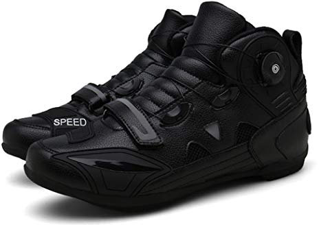 MRDEAR Scarpe Moto per Uomo, Stivali Motocicletta e Motocross Scarpe da Sportive Antiscivolo Traspiranti Scarpe da Ginnastica, 3 colori (44 EU,B)