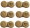 6 Pack Wood Grain Contact Lens Case, Wood color,