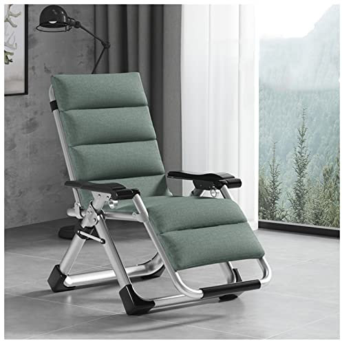 Relax-Liegestuhl, Relaxsessel Mit Liegefunktion, Liegestuhl Mit Verstellbarer Rückenlehne Und Armlehnen, Für Den Garten, Die Terrasse Oder Den Pool, Bis 150 Kg Belastbar(Color:Silver,Size:Green)