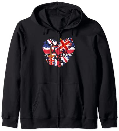 Théière et tasse à thé Union Jack pour enfants et expats britanniques Sweat à Capuche