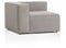 Traumnacht Genua Modular Sofa, Individuell kombinierbare Wohnlandschaft, Sitzelement mit Armteil, links - strapazierfähiges Möbelgewebe, produziert nach deutschem Qualitätsstandard, hellgrau