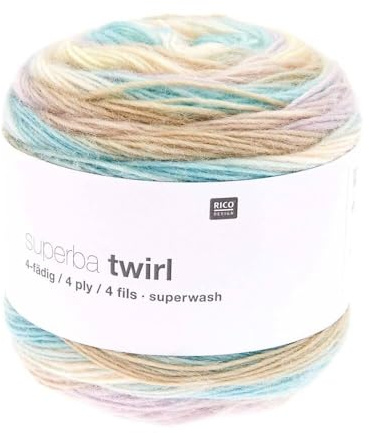 Rico Design Superba Twirl Sockenwolle, 4 Fäden – 100 g