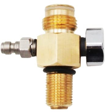 RANRAO PCP-Gastank-Zylinderregler, Einstellbarer Druck 0–2800 psi mit HPA-Tankstiftventil, 4500 psi/300 bar, 5/8-18UNF oder x 1,5-Gewinde