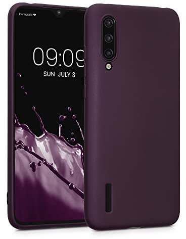 kwmobile Case kompatibel mit Xiaomi Mi 9 Lite Hülle - Schutzhülle aus Silikon metallisch schimmernd - Handyhülle Metallic Brombeere