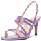 Castamere Donna Medio Tacco Heel Aperte sulla Punta Slingback Sandali Cinturino alla Caviglia Sexy da Matrimonio Feste 8.5 CM Heels Viola Verniciata 35 EU
