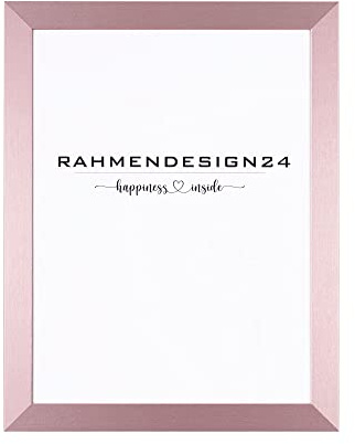 Rahmendesign24 Bilderrahmen Milano 40x80 Roségold Fotorahmen, Wechselrahmen, Posterrahmen, Puzzlerahmen