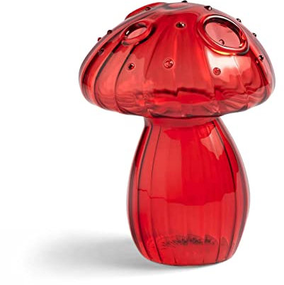 NLDGR Pilzförmige Glasvase, Pflanzgefäße, zarte Pilzglas-Knospenvasen, klare Hydrokultur-Vase, Glas, klare Pilz-Blumentopf-Vasen für Heimdekoration