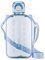 SEASEVEN Flat Water Bottle 750ML,Plastic Drinks Bottle,Sports Water Bottles with Time Markings,Girls Boys Waterbottle Leak-Proof & Bpa-Free for Gym,Cycling, Office, Outdoor(Flat Blue)