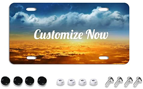 Benutzerdefiniertes Nummernschild für die Vorderseite des Autos, personalisierbar, fügen Sie Ihre eigenen individuellen hinzuText Bild Foto Logo Kunstdesign, Auto-Auto-Tags, vordere, 15,2 x 30,5 cm