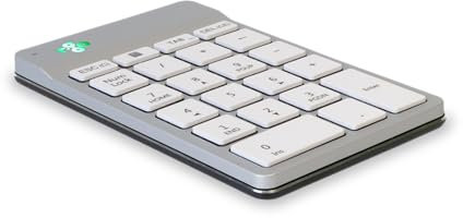 R-Go Break, Clavier numérique, Bluetooth, Pavé numérique Clavier supplémentaire, avec Logiciel de Pause Anti-RSI, sans Fil, Compatible avec Windows/Mac, Blanc