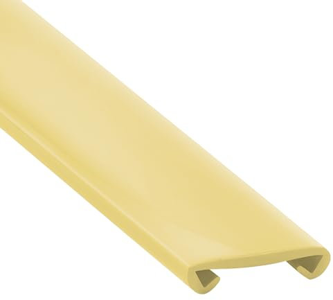 Handlauf PVC, Treppenhandlauf Geländer, Kunststoffhandlauf Profil für Treppengeländer Gumm, Handläufe Schutz 40 * 8mm (Gelb - 5M)