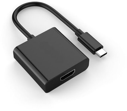 REY Adaptador OTG HDMI Hembra a USB Tipo C 3.1 Macho, 4k, Negro
