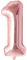 Vthoviwa 32 Zoll Luftballon Zahlen 1 Rosegolden, Luftballon 1. Geburtstag Foil Ballon, 0123456789,10-19,20-25,30,40,50,60,70,80,90, Folienballon 1 Party Dekoration