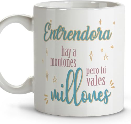 LolaPix Mejor entrenadora. Tazas de cafe originales. Regalo entrenador. Regalo entrenadora. Taza cerámica 330 ml.