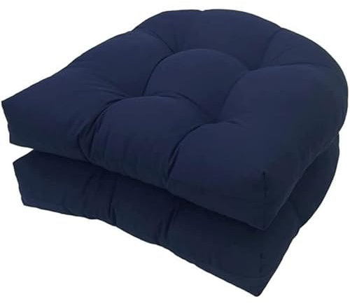 AZVFLY Stuhlkissen 2er Set, Sessel Kissen Zurück Sitzkissen Pad 48x48 cm, Sitzpolster für Outdoor Geeignet, Bequemes Sitzpolster für Gartenmöbel Oder Stuhl