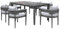 Calma Lux ® Tasman Essgruppe aus Aluminium und Spezialrattan in Handgebürsteter Ausführung inkl. Kissen, der Moderne Hingucker in Ihrem Garten oder auf dem Garnitur (Essgruppe für 6 Pers.)