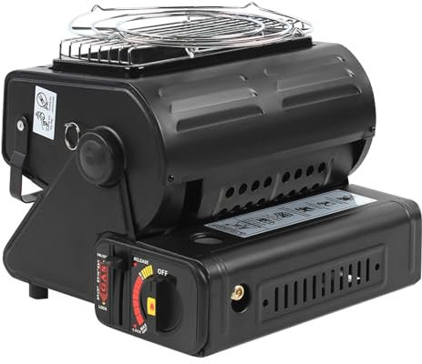 2-in-1 kleiner tragbarer Gasheizer, 1,3 kW Camping-Butan- und Gasheizer, Keramik-Zeltheizer, Keramikbrenner für Outdoor-Zelt, Wohnwagen, Camping, Angeln