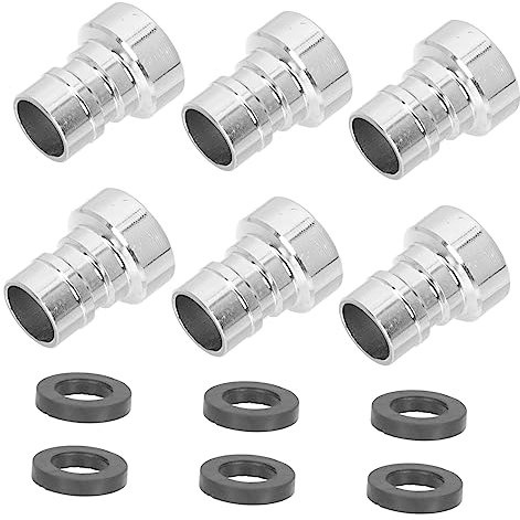 ORFOFE Becken-Adapter-Set 6 Wasserhahn-Anschlüsse aus Edelstahl für die Verwendung in der Küche und im Garten