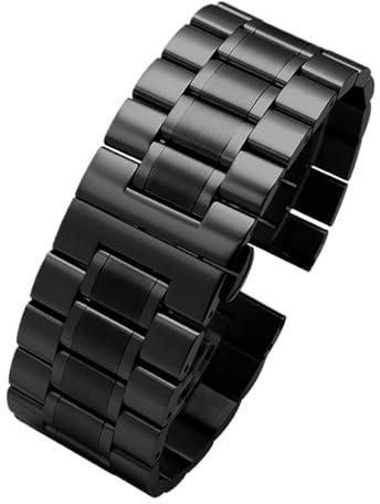 AXTGBHL Massives Edelstahl-Armband, passend for Seven Friday Diesel 28 mm, großes Herren-Armband, Ersatzarmband(B-black)