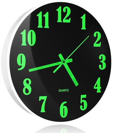 Leuchtende Wanduhr, Leuchtend Wanduhr 30cm, Nicht Tickend, Wanduhren Batterie Betrieben Für Zuhause Schule Büro
