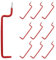 Unlorspy 10 Pcs Screw in Ladder Hook Red Screw-in Garage Hooks 19.2cm/7.56 Wall Mounted Hooks for Hanging Ropes, Ladder, and Folding Chair