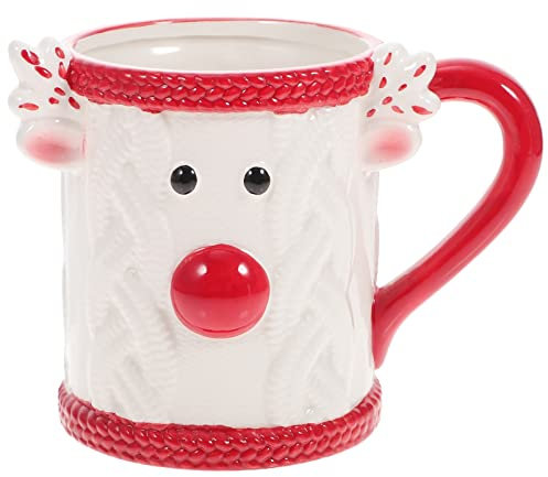 Cabilock Weihnachtstasse Keramiktasse Haushaltskaffeetasse Frühstückstasse Mit Weihnachtselch Motiv Tasse Mit Henkeldesign Für Kaffee Tee Wasser