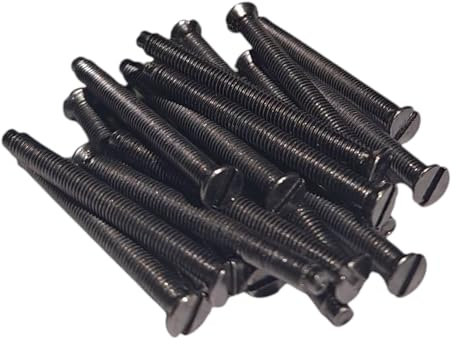 M3.5mm X 40mm Long Black Nickel Electrical Machine Screws for Light Switch Plug Socket - Pack of 20
