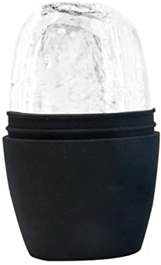 Vaguelly bac à glaçons massant glace refroidissement patin à roulettes appareil de soins oculaires mini gel freeze rouleau de massage masseur pour le visage masseur de visage Black