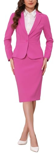 Allegra K 2 Piece Suit Skirt Set Entreprise Femme