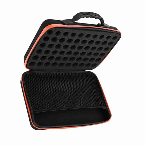 Qcwwy Tragetasche für ätherische Öle, Robuster Organizer aus Eva-Leder für 5-ml-, 10-ml- und 15-ml-Flaschen, für Organisatoren auf Reisen und zu Hause (Rot)