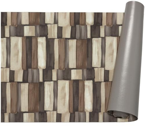 ANRO Küchenläufer Teppich Läufer Flur Küchenteppich rutschfest Küchenmatte PVC abwaschbar Flurläufer pflegeleicht Steine 200 x 67 cm