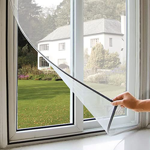 VERDELOOK Zanzariera in Poliestere con Velcro di Fissaggio per Porte e finestre, 75x250 cm, Nero