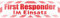INDIGOS UG - Magnetschild Auto First Responder im Einsatz mit Rahmen 45 x 12 cm reflektierend - Magnetfolie LKW Truck Transporter Baustellenfahrzeug Firmenwagen - flexibel abnehmbar und