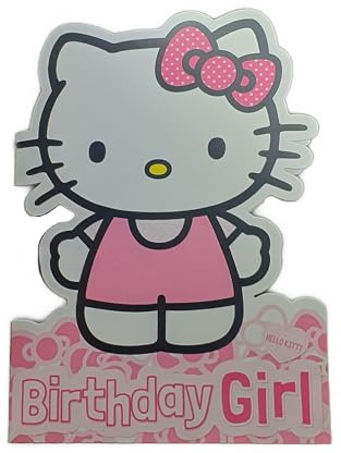 Hello Kitty Carte d'anniversaire de fille d'anniversaire