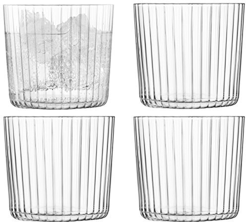 LSA International Gio Line Becher 310ml Klar x 4