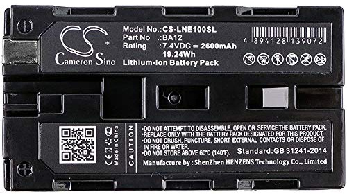 CS-LNE100SL Battery 2600mAh compatible with [Line 6] James Tyler Variax, JTV guitar, JTV James Tyler Variax, Shuriken, Guitars, Standard replaces 98-034-0003, BA12