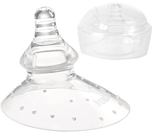 Haakaa Nipple Shield for Breastfeeding with Latch Difficulties Cracked Flat or Inverted Nipples BPA Free, 1pc(Round Shape)