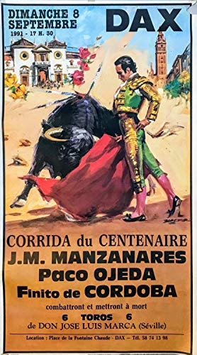 Dax Corrida Toros Kunstdruckposter / Format 50 x 70 cm Papier 300 g