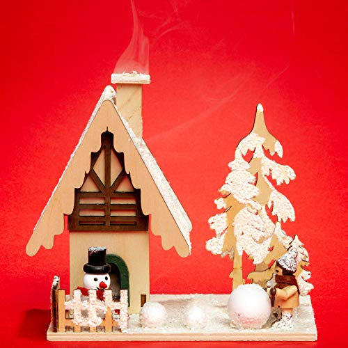 SIKORA RM-Z04 großes Räucherhaus aus Holz mit Winterlandschaft