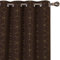 Deconovo Blickdichte Gardinen für Wohnzimmer, Ösenvorhang für Raum Verdunkeln, Vorhänge mit Muster, 214x132 cm(HöhexBreite), Dunkelbraun, 2er Set