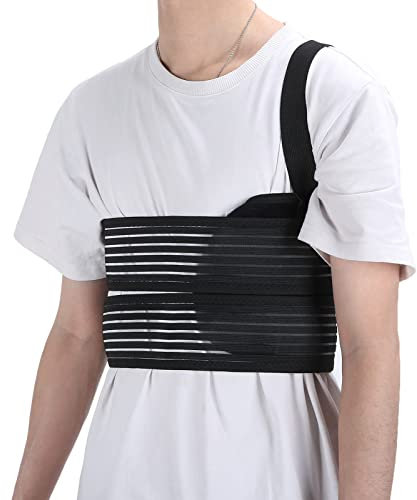 Cinta adhesiva para costillas, cinturón elástico para costillas, cinta para el pecho, para costillas rotas, para costillas agrietadas, fracturadas, dislocadas y posquirúrgicas(M)