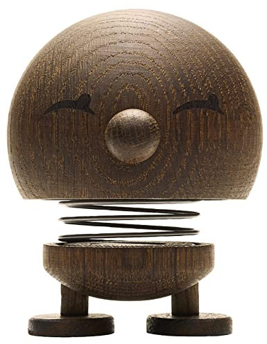 Hoptimist Bimble, Holzdeko, Wackelfigur & Glücksbringer aus Holz, Deko Skandinavisch, Deko Wohnzimmer, Büro & Schreibtisch, Tolle Kleine Geschenke, 7,4 x 8,5 x 9,5 cm, Medium, Smoked Oak