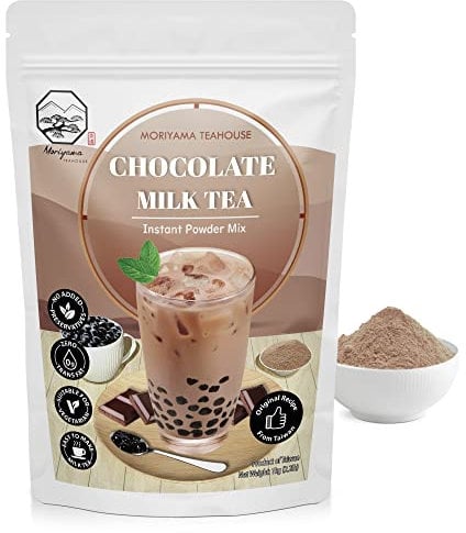 Chocolate Bubble Milk Tea Instant 3in1 Powder Mix - 1kg (33 Drinks) | For Hot Chocolate, Boba Tea, Milkshake, Frappe | Authentic Taiwan Recipe | 0 Trans Fat, No Preservatives by Moriyama Teahouse