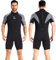 Neoprenanzug Damen Rückenreißverschluss Kurze Neoprenanzug Herren 3mm Neopren Kurzarm zum Surfen Schwimmen Kajakfahren Schnorcheln Kanufahren Gerätetauchen (Herren Grau, 3XL)