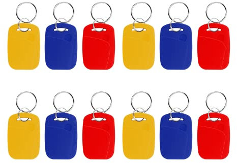 QttyElok Writable 125KHz RFID Schlüsselanhänger 13.56MHz Rewritable Chip ID IC Dual Frequency EM4305/T5577 S50 UID Changable Support Schreiben Kopie (12PCS)